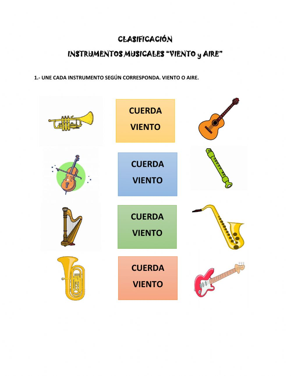 ¿Cómo se clasifican los instrumentos musicales?